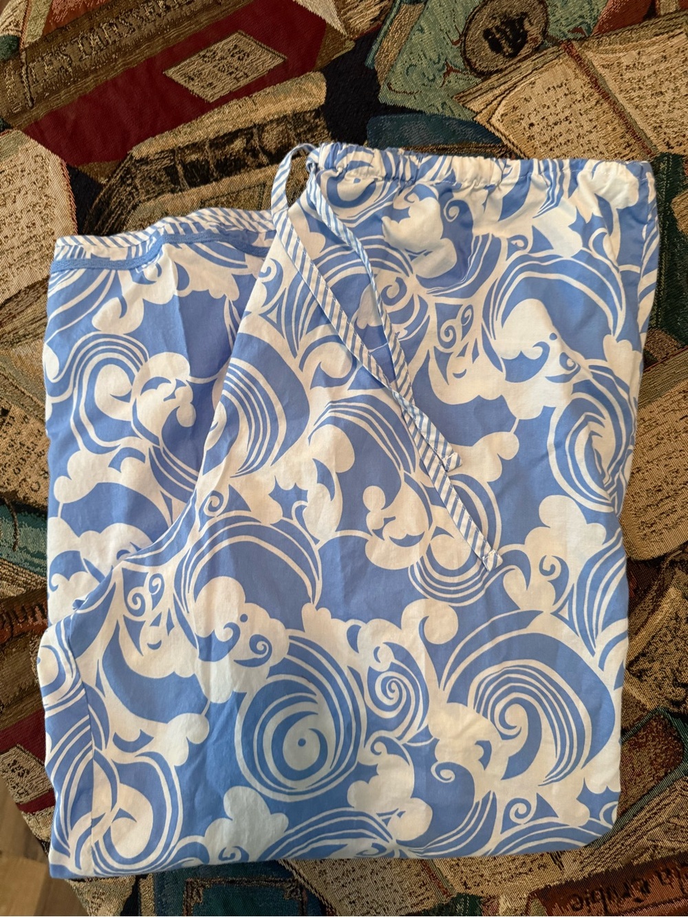 Nautica Blue and White Swirl Pajama Bottoms